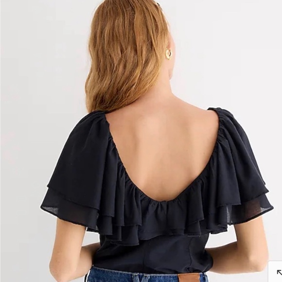 Jcrew Double-ruffle cotton voile top - Picture 2 of 4
